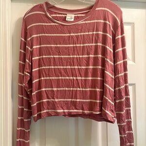 Striped Pink Long Sleeve Top